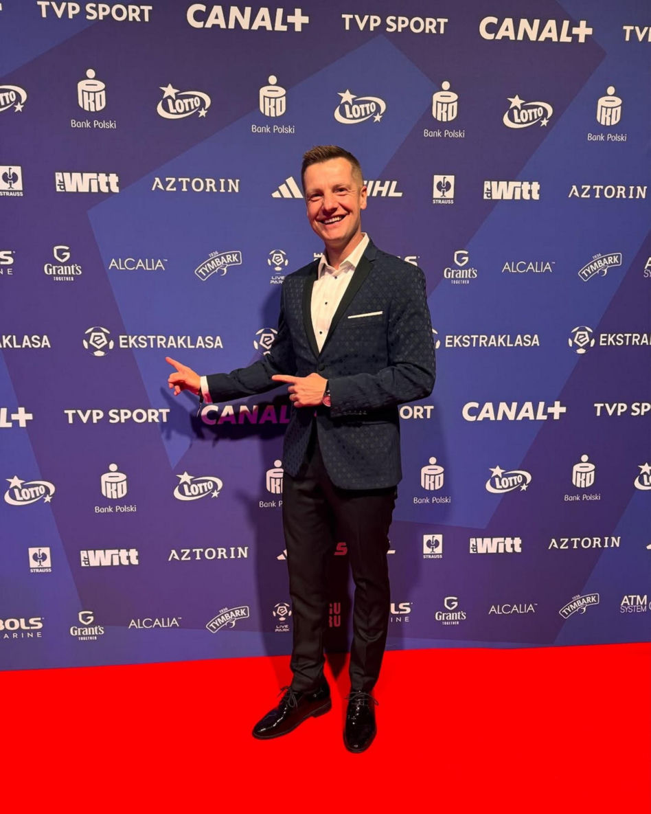 Rafał Mroczek na gali Ekstraklasy