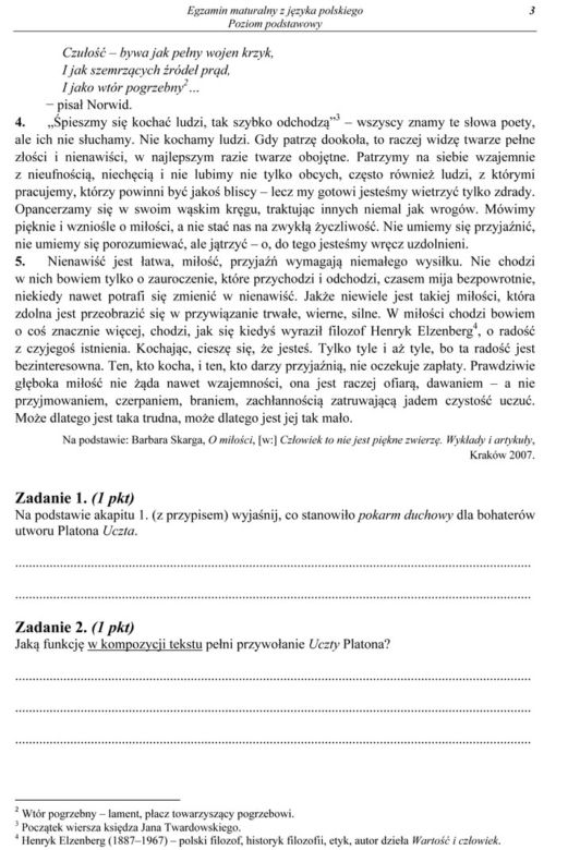 MATURA 2014 POLSKI ARKUSZE z CKE - MAJ 2014
