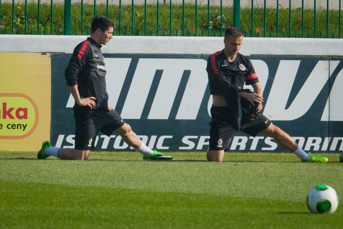 Robert Lewandowski i Sławomir Peszko