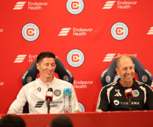 Robert Lewandowski na konferencji Chicago Fire