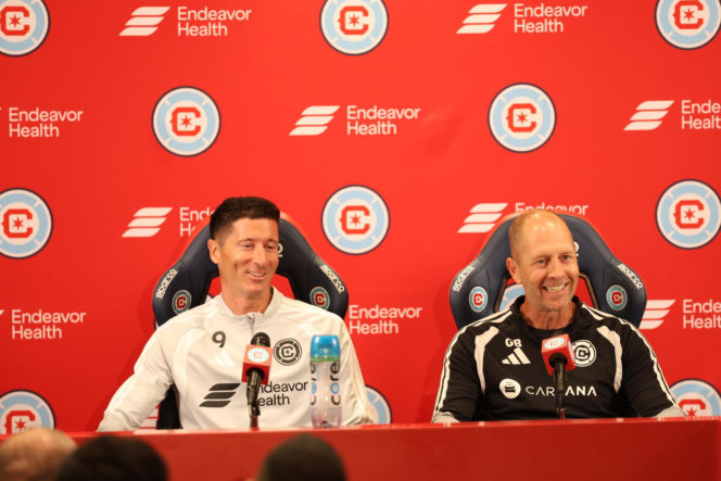 Robert Lewandowski na konferencji Chicago Fire