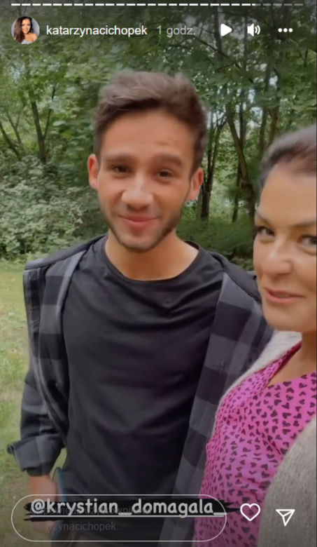 M jak miłość na planie. Mateusz (Krystian Domagała), Kinga (Katarzyna Cichopek)
