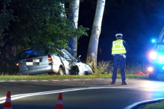 Samochód rozbił się na drzewie w Nowej Małej Wsi. 48-latka nie miała żadnych szans