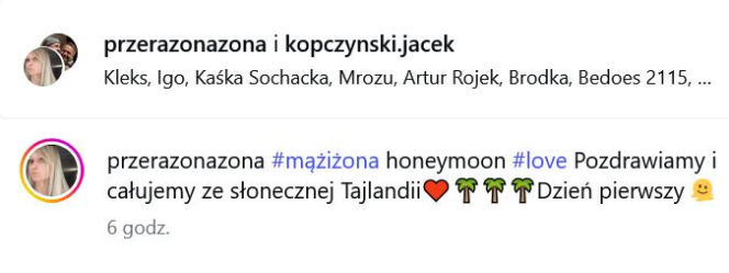 Rajski miesiąc miodowy, a ona bez uśmiechu. Co dzieje się z żoną Jacka Kopczyńskiego?
