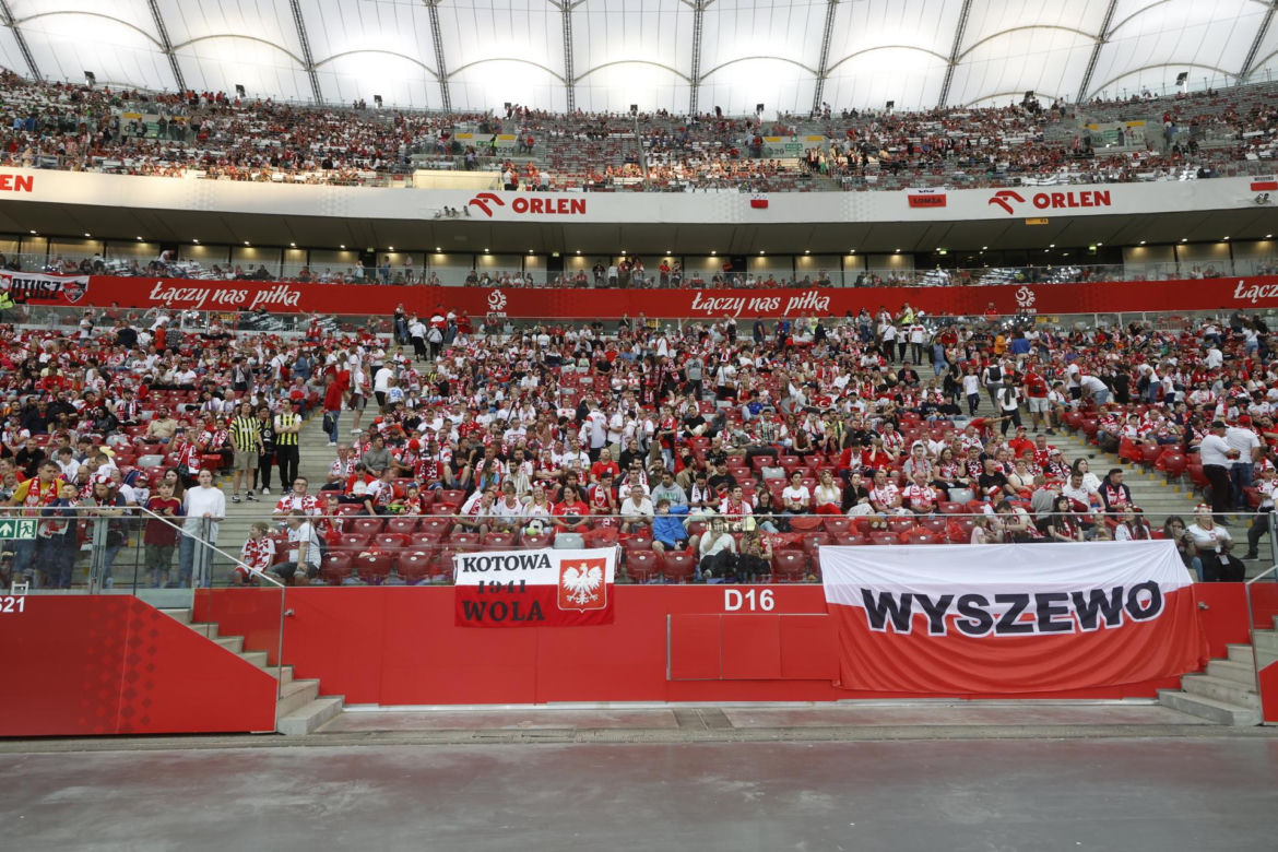 Kibice na meczu Polska - Turcja