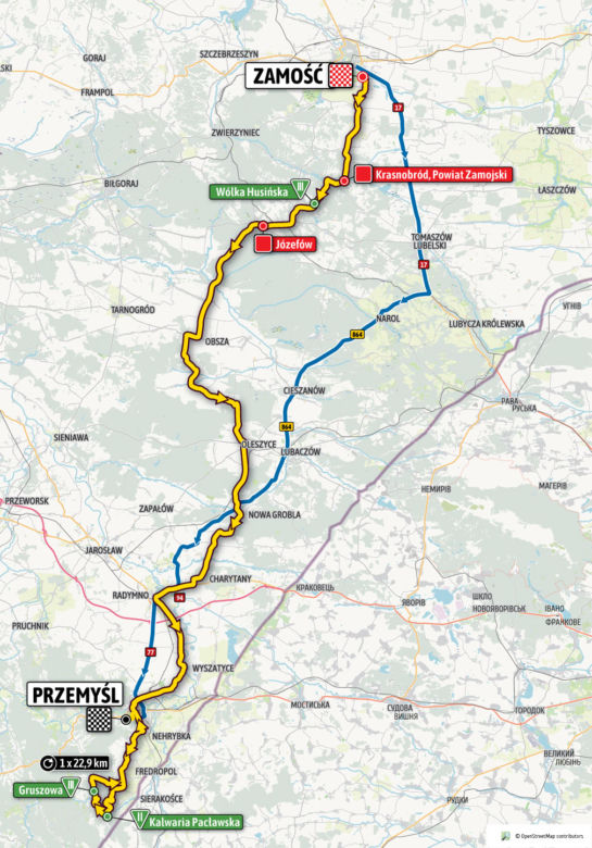 Tour de Pologne 2021: mapa wyścigu, trasa, etapy
