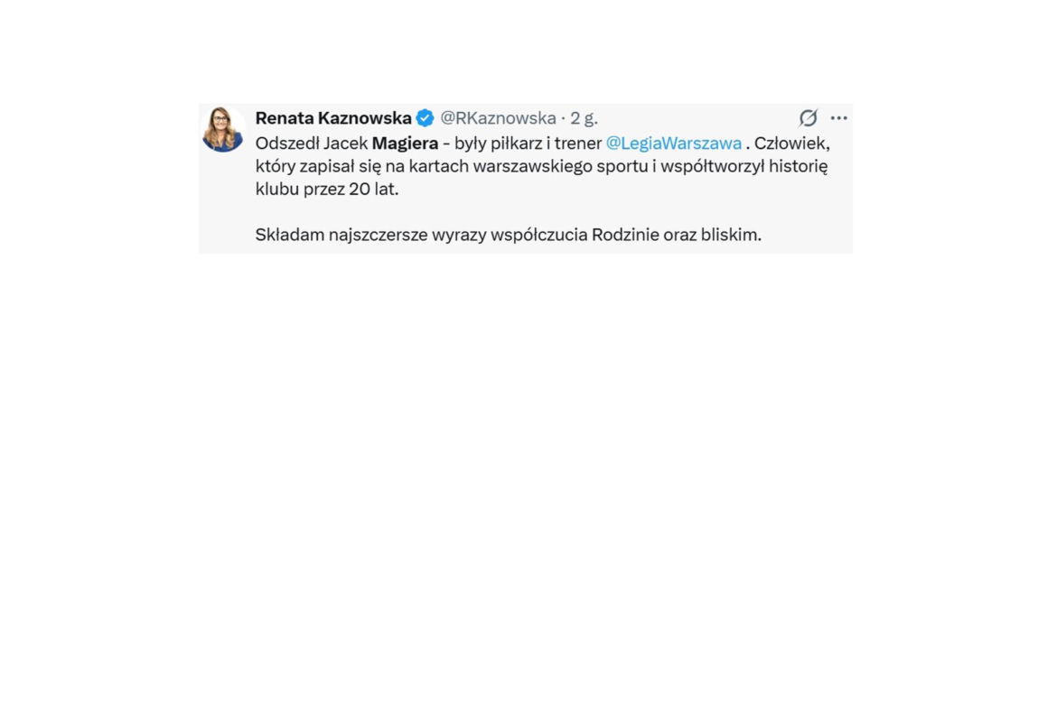 Jacek Magiera nie żyje. Tak go żegnają