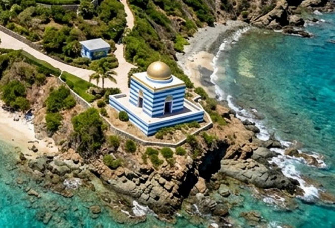 ajemnicza świątynia na wyspie Epsteina. Co tam się dzialo?