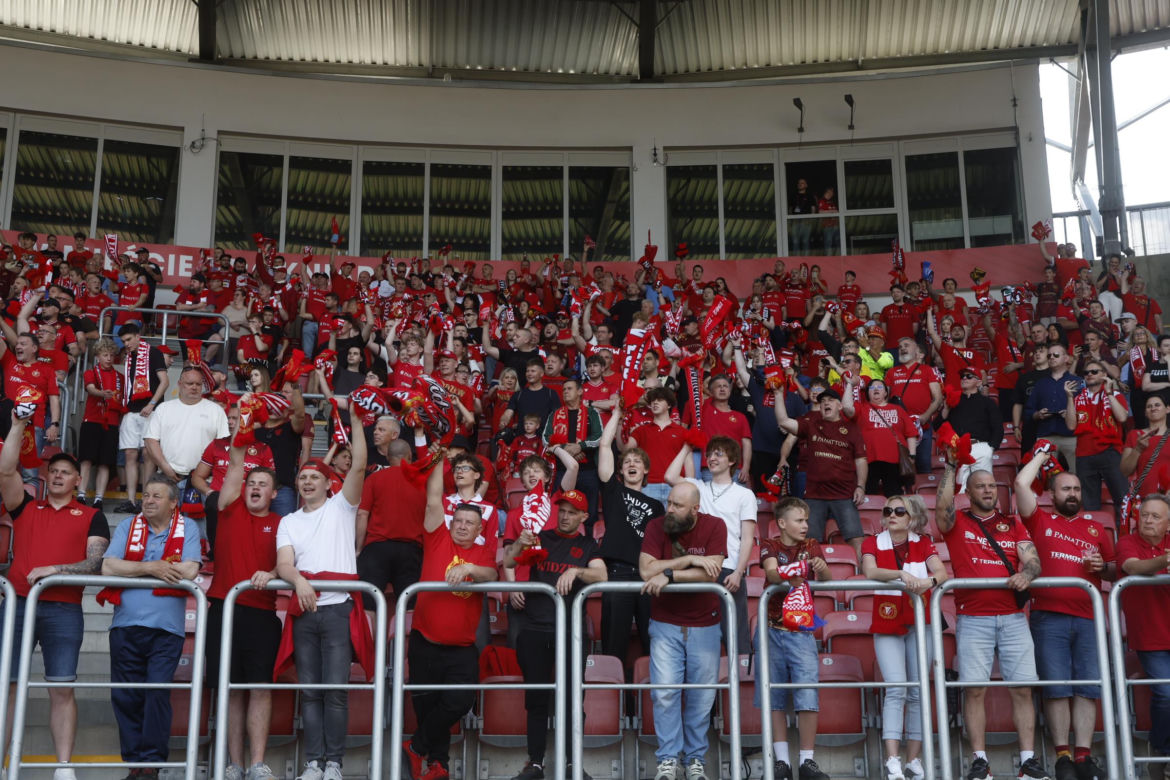 Kibice na meczu Widzew Łódź - Piast Gliwice