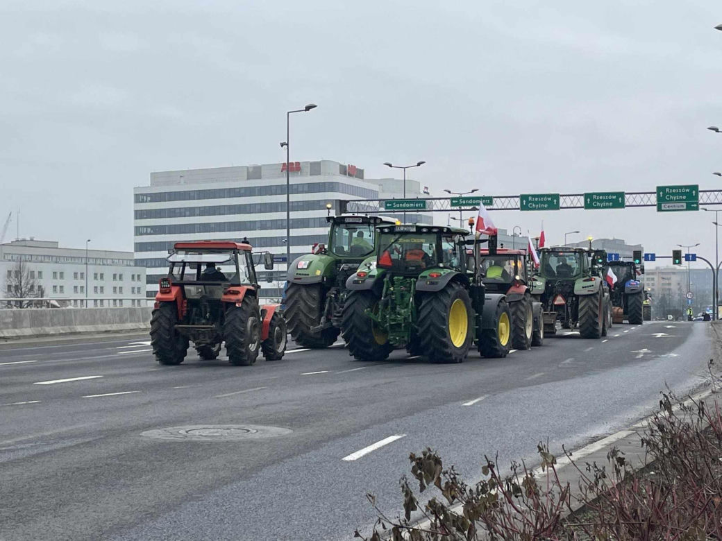 Strajk rolników w Krakowie