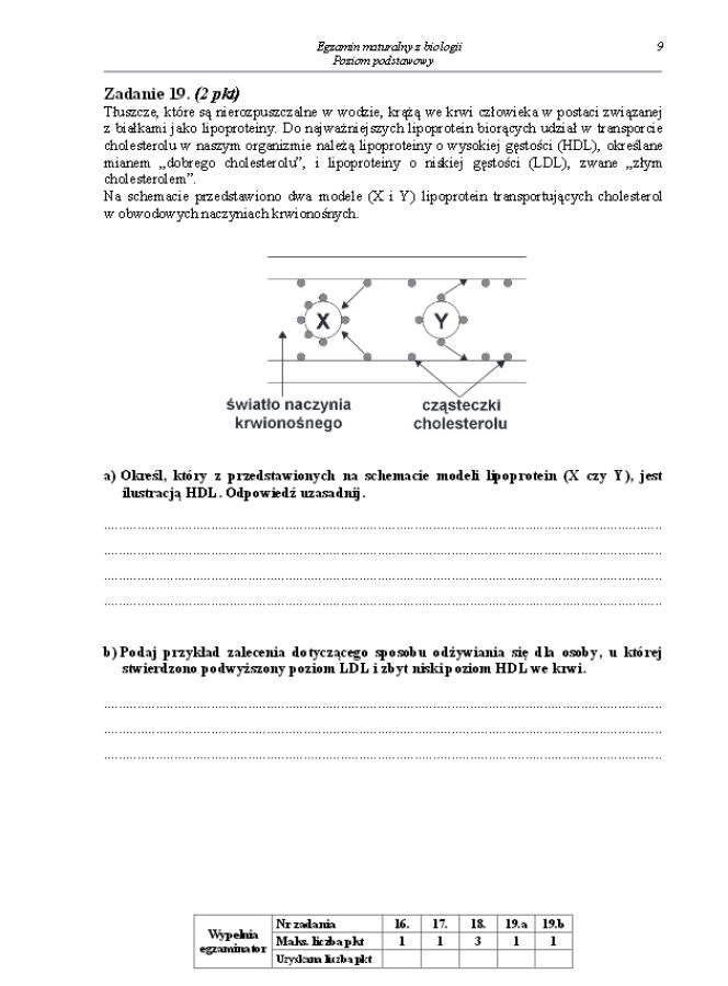 Arkusz biologia podstwowy matura 2014