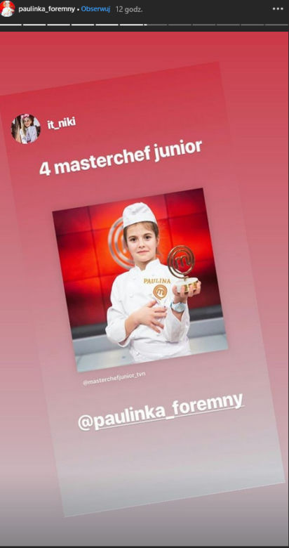 Paulina Foremny wygrała Master Chefa Junior