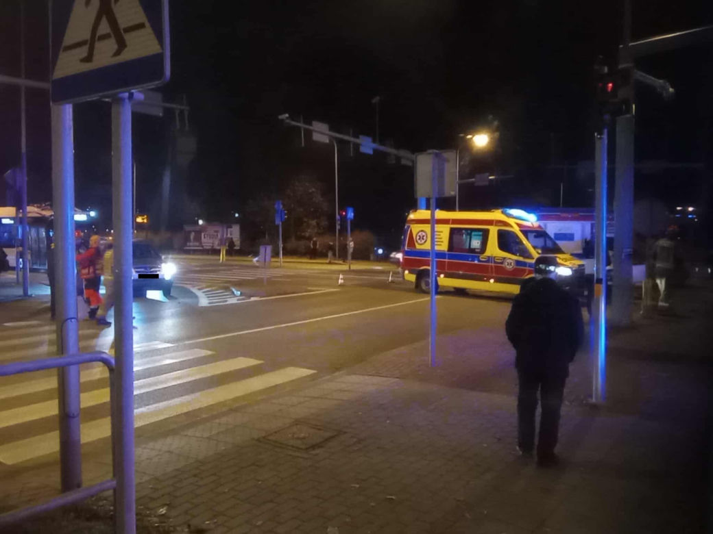Wypadek na skrzyżowaniu ulic Wernera i Malczewskiego