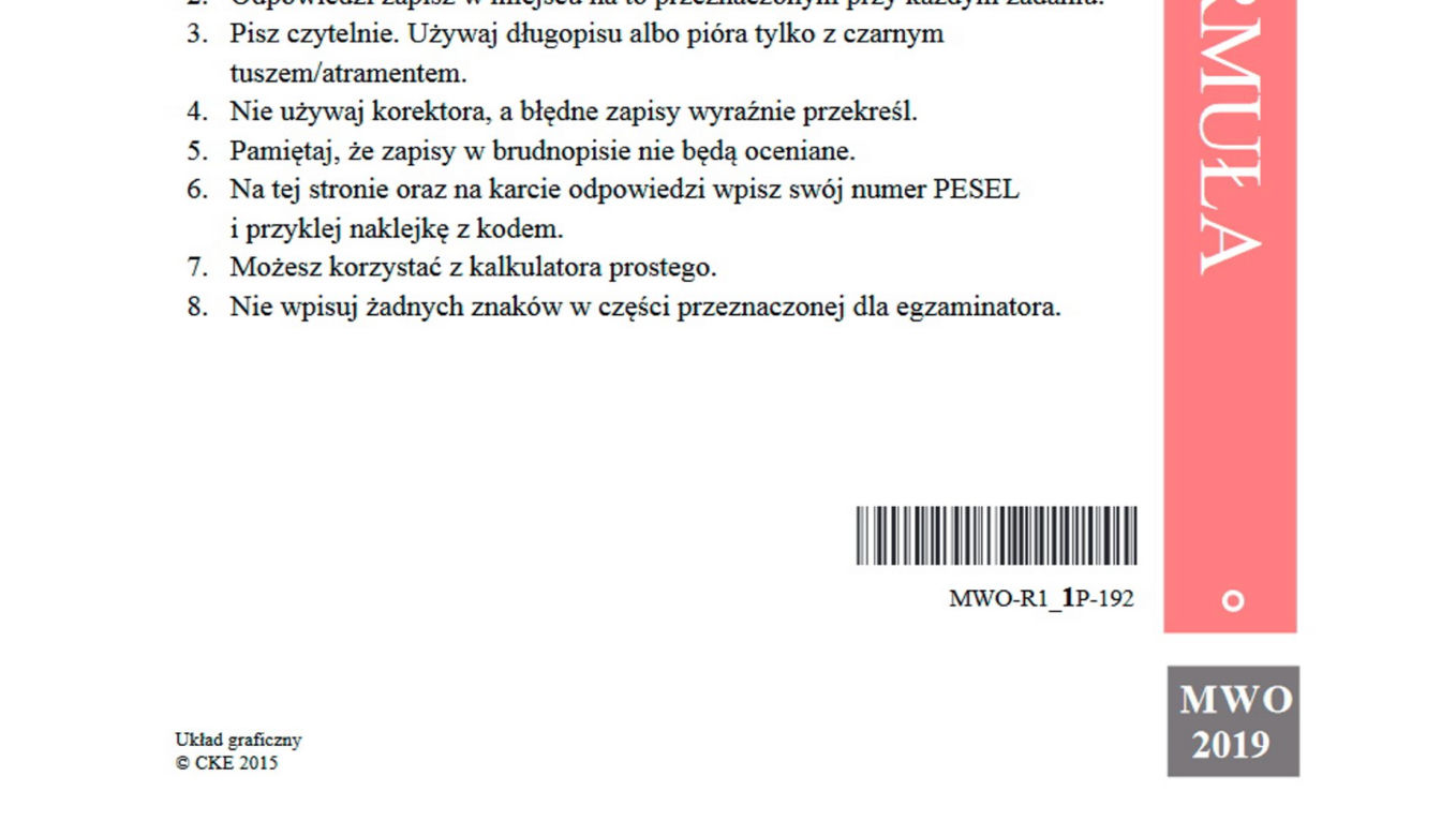 Matura 2019. Wiedza o społeczeństwie. Arkusze CKE WOS rozszerzony