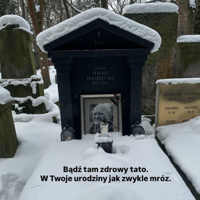 Mateusz Damięcki pokazał grób ojca