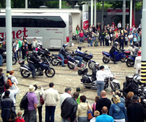 Motocykliści w Muzeum Techniki i Komunikacji