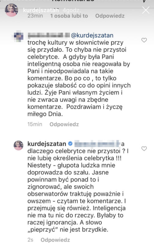 Basia Kurdej-Szatan  jak będzie trzeba odda aktorom wszystko co ma 