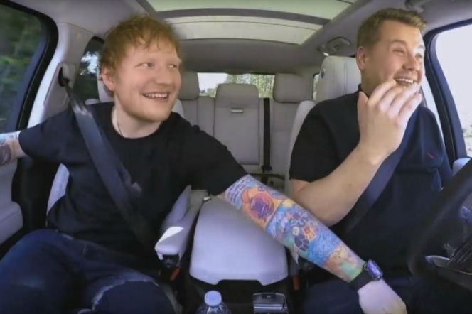 Ed Sheeran tym razem dotyka sutków Jamesa Cordena