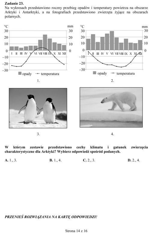 Próbny egzamin gimnazjalny - Przedmioty przyrodnicze