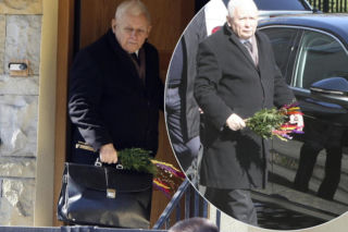 Jarosław Kaczyński szykuje się do świąt. Prezes PiS z kolorową palmą