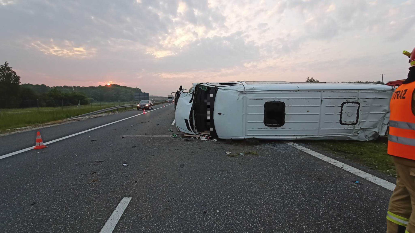 Wypadek na A4 koło Tarnowa - 26.05.2023r.