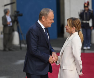 Donald Tusk spotkał się z Giorgią Meloni