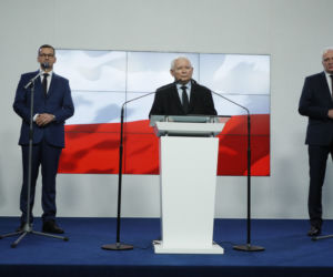 Premier Mateusz Morawiecki, Jarosław Kaczyński, Jarosław Gowin