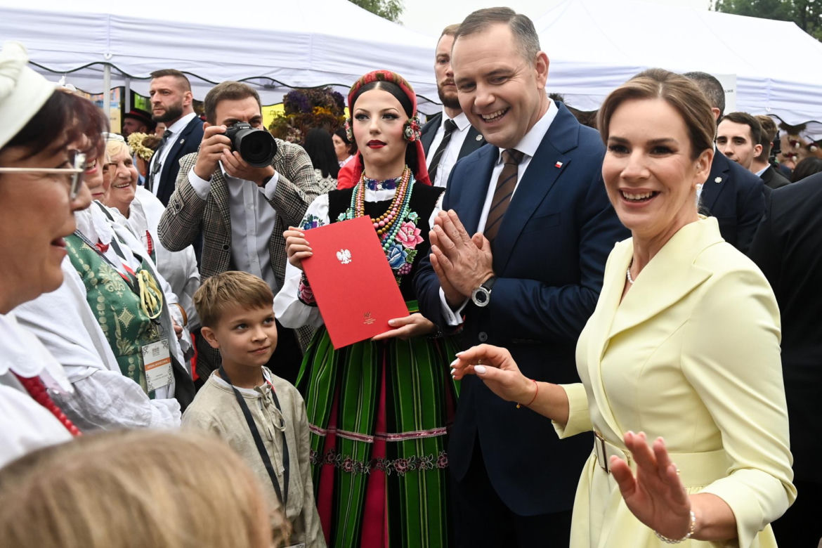 Marta Nawrocka na Dożynkach Prezydenkich