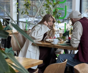 Edyta Folwarska i Maciej Pela w restauracji