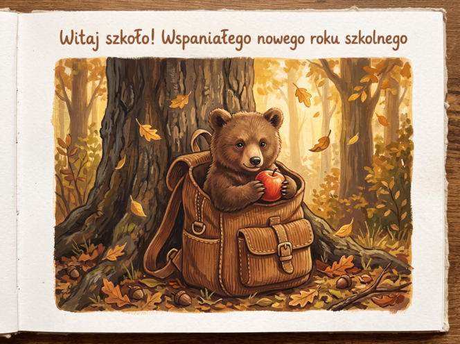 kartka na rozpoczęcie roku szkolnego