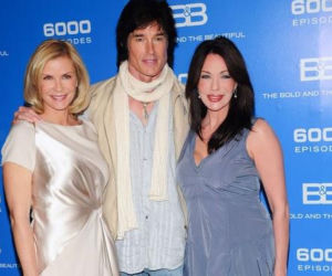 Moda na sukces. Taylor (Hunter Tylo), Ridge (Ronn Moss), Brooke (Katherine Kelly Lang)