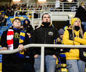 Arka Gdynia - Lechia Gdańsk: Zdjęcia kibiców z derbów Trójmiasta w ramach 23. kolejki PKO BP Ekstraklasy