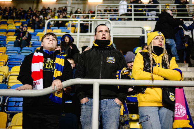 Arka Gdynia - Lechia Gdańsk: Zdjęcia kibiców z derbów Trójmiasta w ramach 23. kolejki PKO BP Ekstraklasy