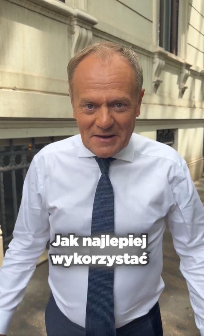 Premier Tusk skoczył na włoską pizzę! "Pizza for Donald!"