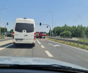 Wójtowo. Utrudniena na DK 16