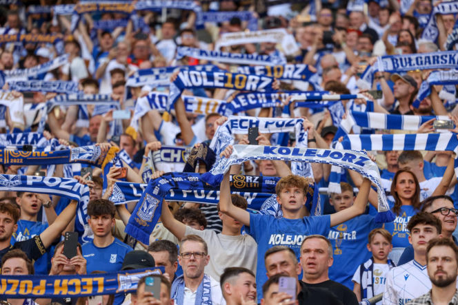 Kibice na meczu Lech Poznań - Wisła Płock