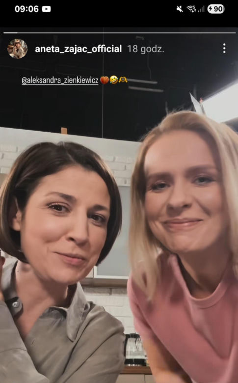 Pierwsza miłość nowy sezon. Marysia (Aneta Zając), Kinga (Aleksandra Zienkiewicz) na planie
