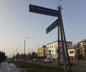 Siedleckie szkoły przy ul. Konarskiego i Prusa i ich okolica w lutym 2021 roku