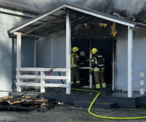 Pożar domków letniskowych w Pogorzelicy