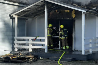 Pożar domków letniskowych w Pogorzelicy