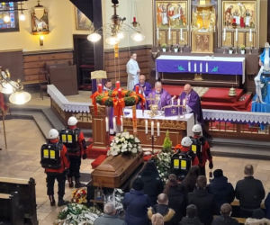 Pogrzeb górnika z kopalni Bielszowice
