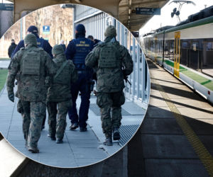 Żołnierze na dużym dworcu w Warszawie. Władze zapowiadają operację Horyzont