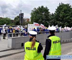 Pracownicy kopalni Turów protestowali we Wrocławiu