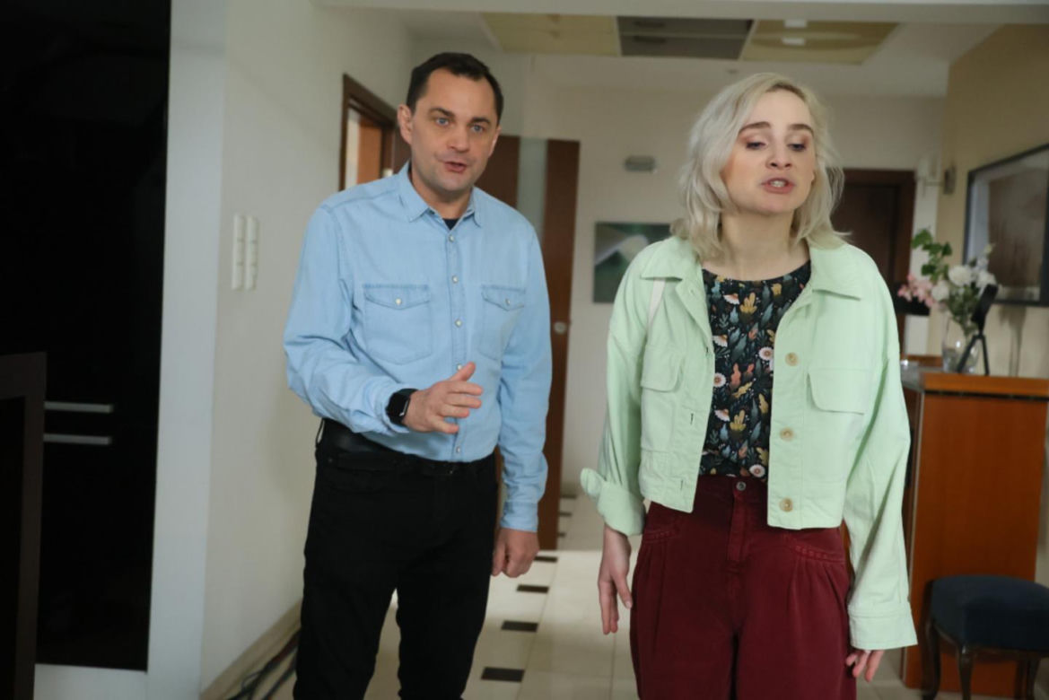 Na Wspólnej odc. 3434. Nina (Liliana Jakubowska), Sławek (Mariusz Słupiński)