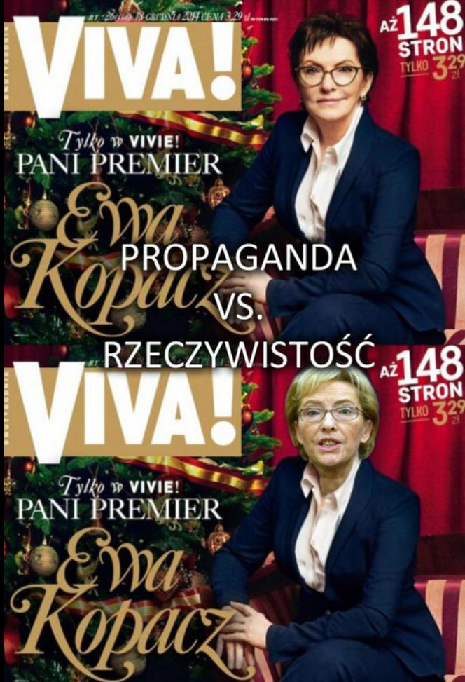 Ewa Kopacz na okładce podobna do Gawryluk, Czubówny, Bończyk, Pottera