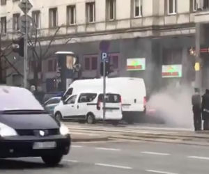 Pożar auta w Śródmieściu 