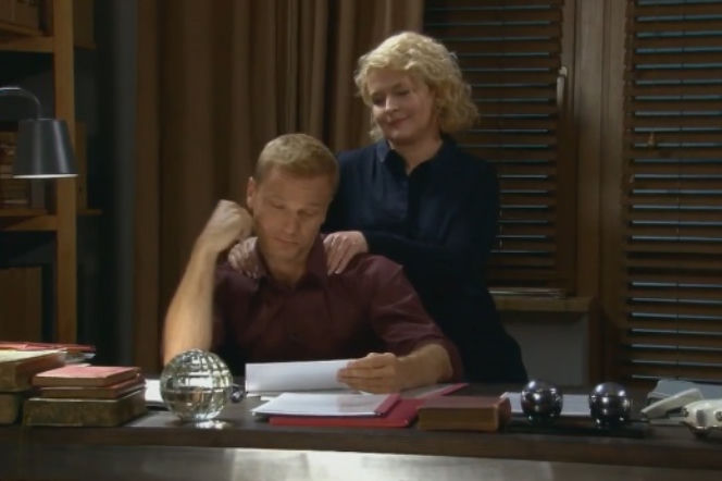 M jak miłość odc. 1047. Andrzej Budzyński (Krystian Wieczorek), Marta (Dominika Ostałowska)