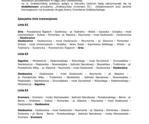 Wrocław wszystkich świętych. Organizacja ruchu i zmiany w komunikacji miejskiej  