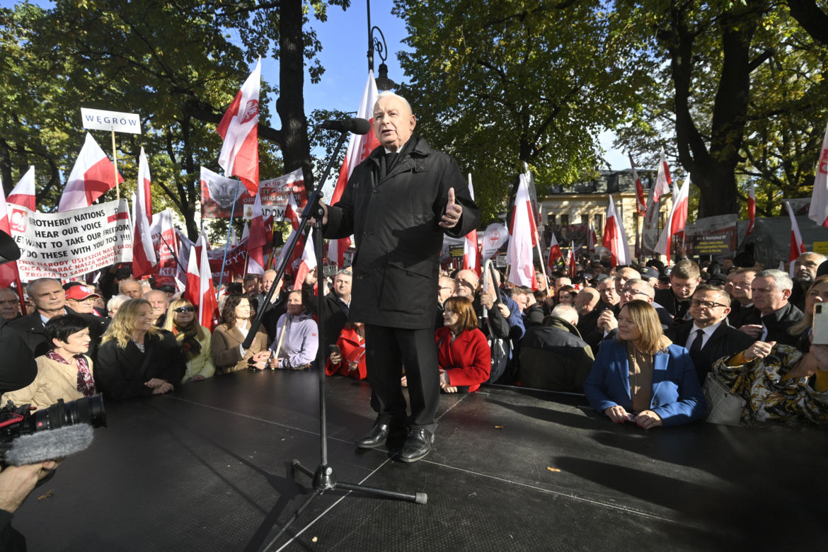 Protest pod TK. Kaczyński