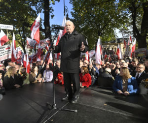 Protest pod TK. Kaczyński